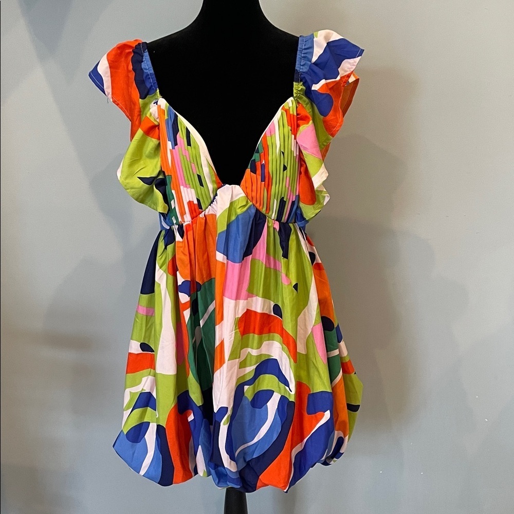 Colorful Abstract Print Dress madrag medium